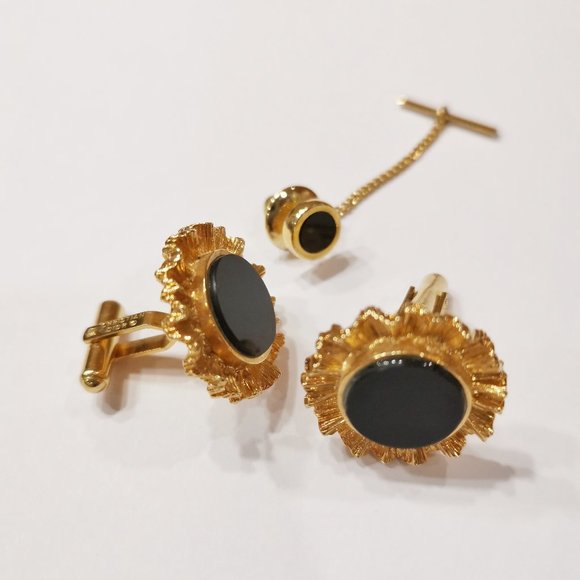 Christian Dior cuff links & tie clip - Picture 2 of 4